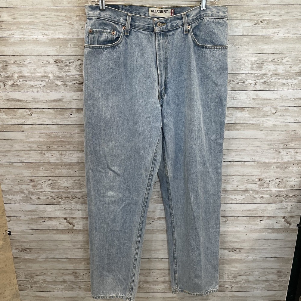 Vintage Levis Mens 38x34 Jeans‎ Blue Light Wash 550 Relaxed Fit Denim Pants Y2K